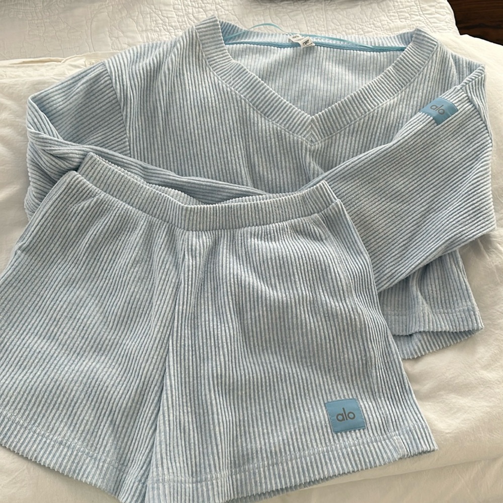 All Yoga Baby Blue Lounge Set